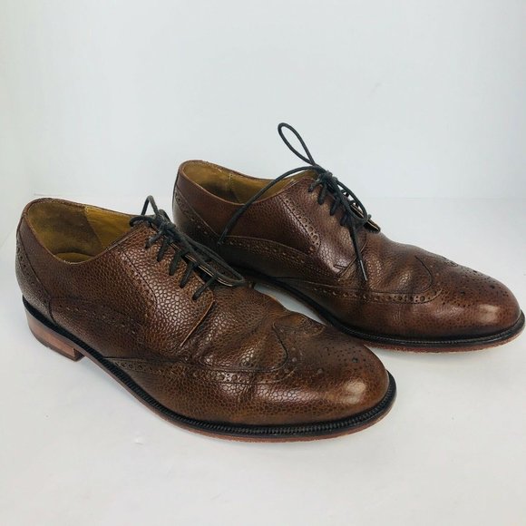 Cole Haan Carter Wing Tip Brown Grain Leather shoe
